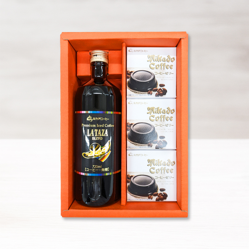 プレミアムアイスコーヒーラ・タサブレンド1本とコーヒーゼリー6個のギフト